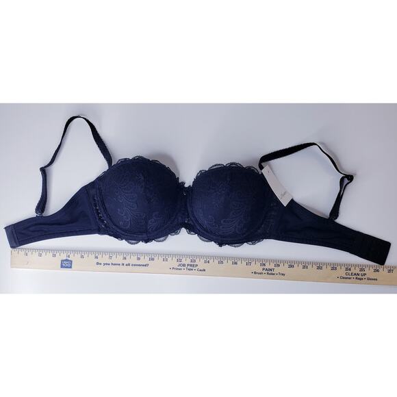 NWT Le Mystere SOPHIA LACE STRAPLESS Underwire Bra Size 34D Black - Picture 7 of 10